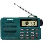 Rysamton Portable AM/FM Radio, Digital Radio Recorder, Bluetooth 5.0 Radio Speaker, Alarm and Sleep Function, 12/24h Time Display with Large Digital