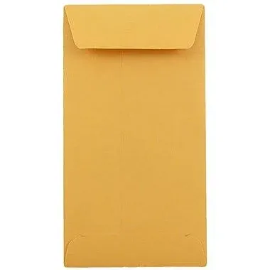 Minas Envelope #7 Coin Envelopes, 3-1/2" X 6-1/2", Kraft, 24lb., Gum Flap, 500/Box