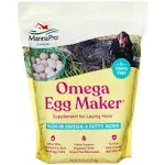 Manna Pro Omega Egg Maker - Chicken Feed Supplement for Laying Hens - Poultry Food with Omega-3 Fatty Acids - Digestion Support with Fortified Vitamins & Minerals - 5 lbs