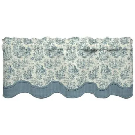 Waverly Valance Curtain 52in W x 18in L Charmed Life Cornflower Blue