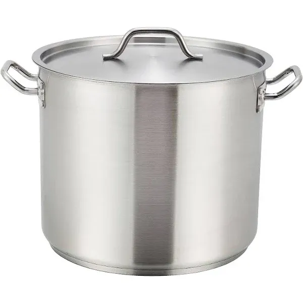 SST-16 Winco 16 Qt. Stainless Steel Stock Pot w/ Lid