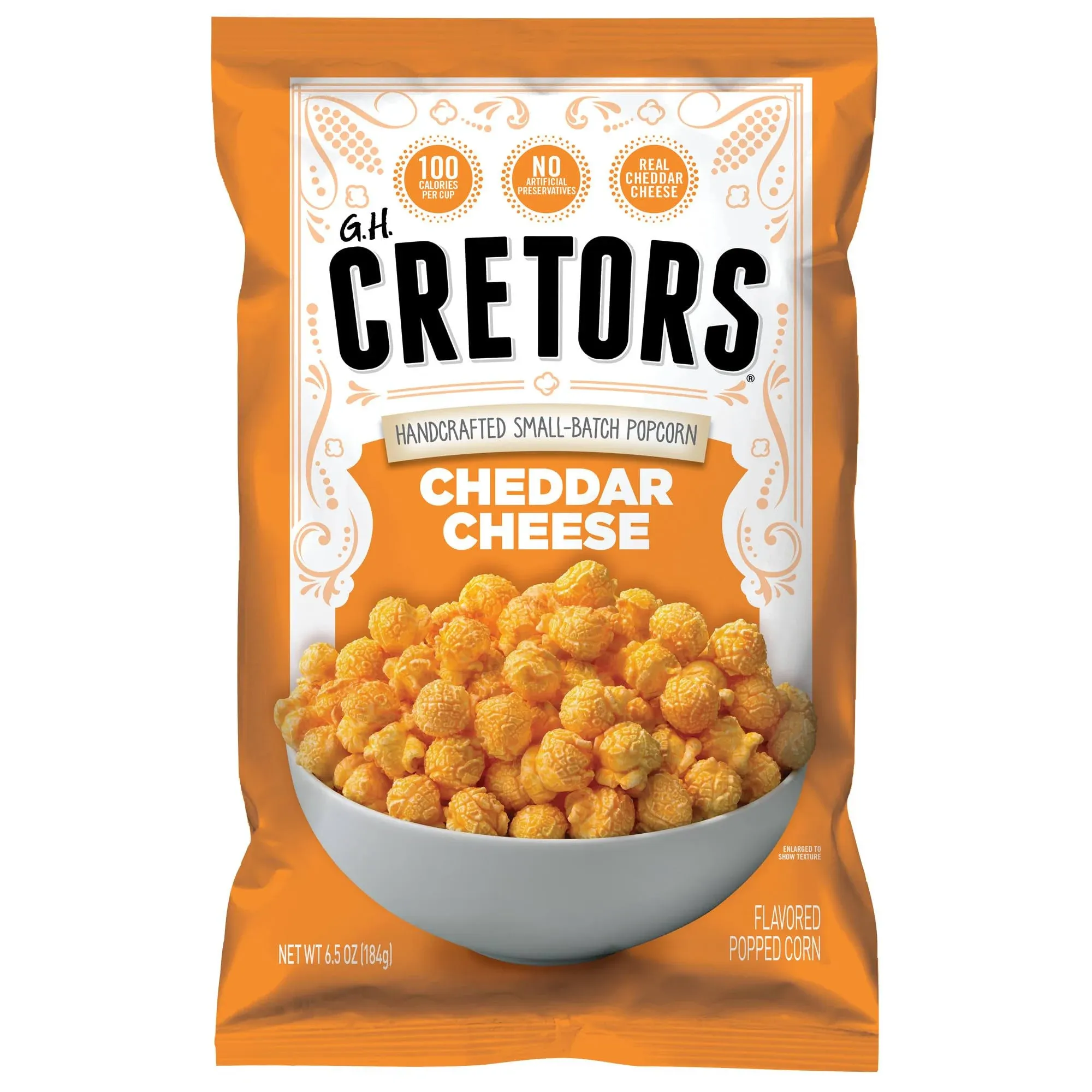 Cretors Popcorn, Cheddar Cheese - 12 pack, 6.5 oz bags