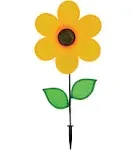 12" YELLOW SUNFLOWER With Leaves Flower Spinner