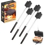 AILITOR Cast Iron Camp Pie Cooker, Campfire Sandwich Maker (Pack of 4)