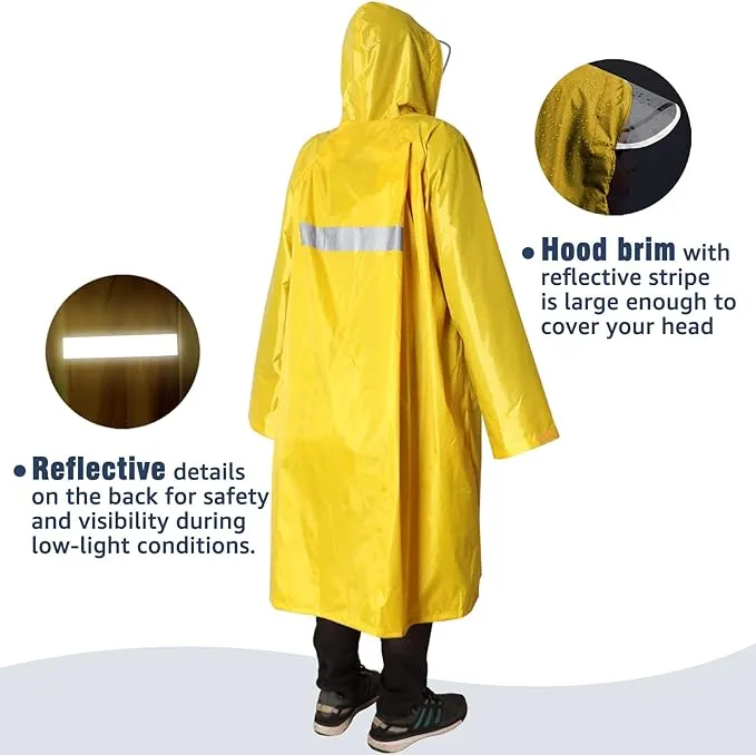 Anyoo Hood Rain Poncho Waterproof Lightweight Raincoat for Men Women Adult wi...