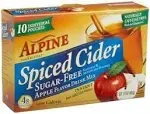 Alpine Spiced Cider, Sugar-Free Apple Flavor Drink Mix, .14 oz Pouch, 10 Count Boxes