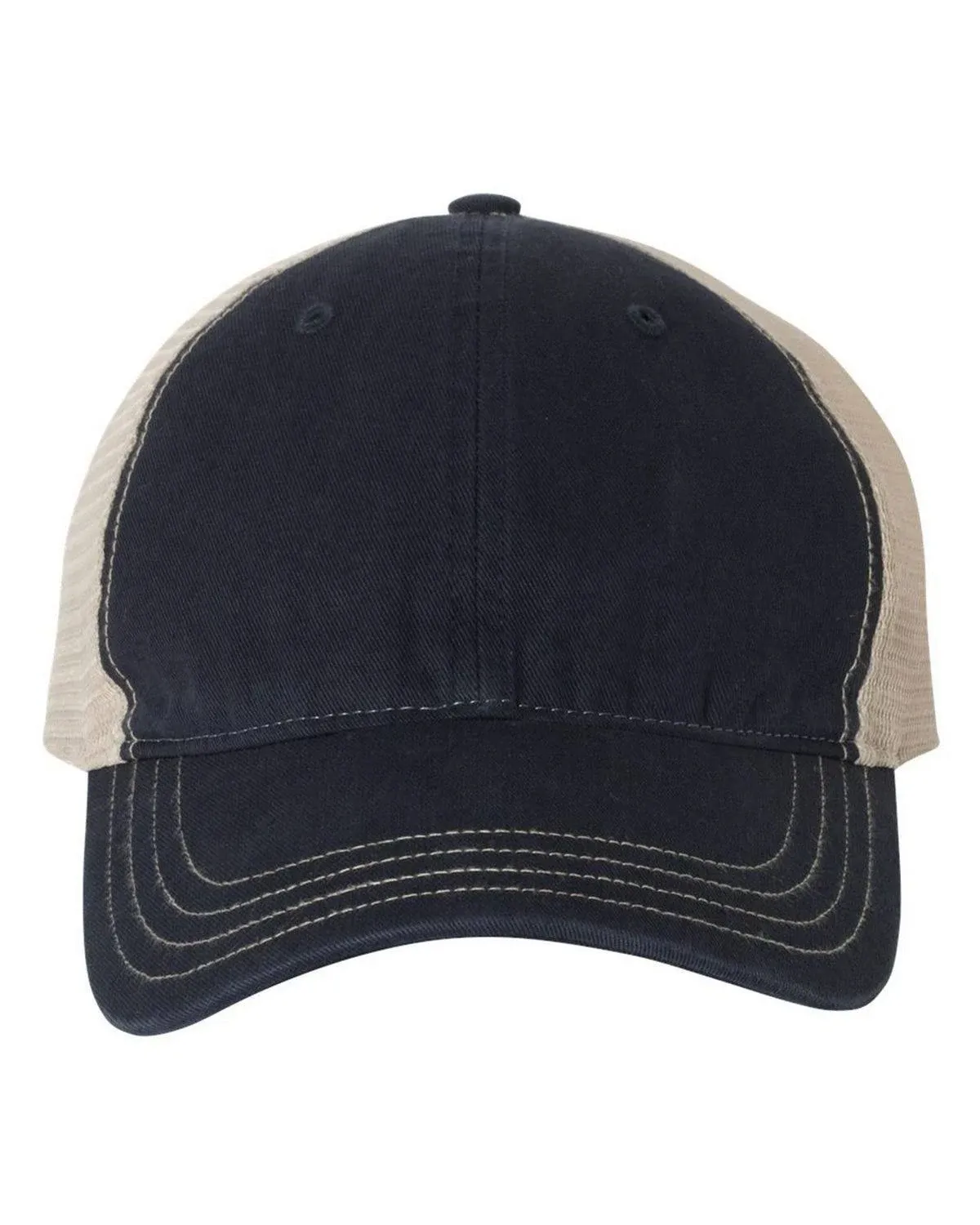 Richardson 111 Garment Washed Trucker Cap - Navy/Khaki