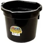 Little Giant 20 Quart Flat Back Plastic Bucket - Black