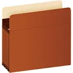 Pendaflex Expanding Accordion File Pockets, Extra Durable, Expands 3.5", Letter size, Reinforced with Dupont Tyvek Material, 10/Box (15421), Brown