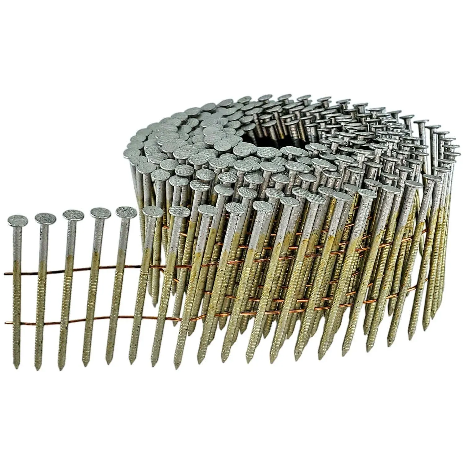 15 Degree Wire Weld Coil - Ring Shank Siding, Fencing and Roofing Nails