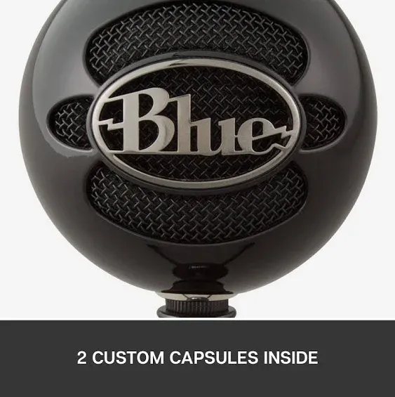 Blue Snowball USB Microphone (Gloss Black) (Renewed)