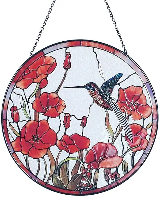 Hummingbird Suncatcher Stained Glass Suncatchers Originally Designed 7.8&#039;&#039;