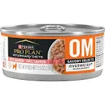 Purina Pro Plan Veterinary Diets Om Overweight Management Savory Selects with Salmon Feline Formula Wet Cat Food (24) 5.5 oz. Cans