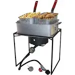 King Kooker 1618 16-Inch Propane Outdoor Cooker with Aluminum Pan and 2 Frying Baskets