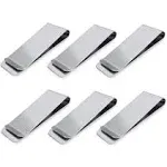 Stainless Steel Money Clips, Money & Cards Holder, Minimalism Wallet Clips, Super Slim & Durable, Pack of 6