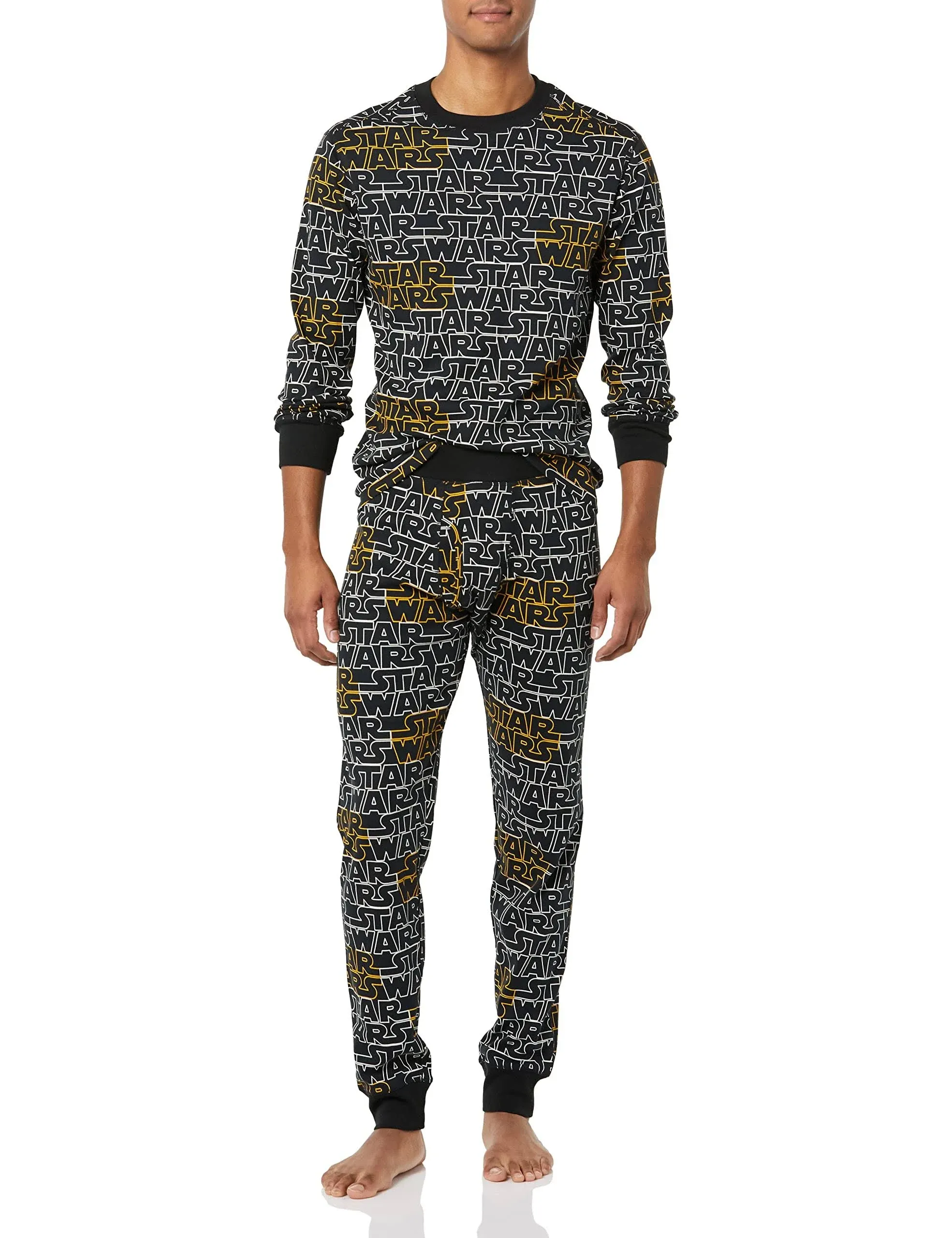 Amazon Essentials Disney Marvel Star Wars Men's Snug-Fit Pajama Sleep Sets