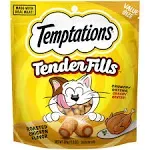 Temptations Tender Fills Crunchy and Soft Adult Cat Treats Roasted Chicken Flavor