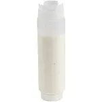 Restaurantware 16oz. FIFO Inverted Plastic Squeeze Bottle with Refill and Dispensing Lids - First in First Out - Perfect for Restaurants Catering