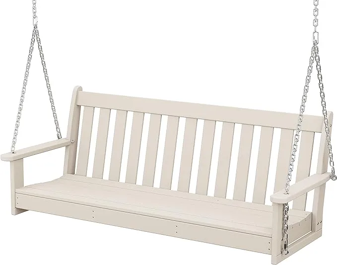 POLYWOOD GNS60WH Vineyard 60" Swing, White