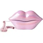 TelPal Corded Landline Phones for Home, Funny Novelty Lip Phone Gift, Wired Mouth Telephone Cartoon Shaped Real Landline Home Office Telephones Furniture Decor