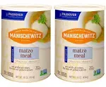 Manischewitz Matzo Meal, 16 oz Resealable Canister, (2 Pack - Total 2lbs) Kosher for Passover