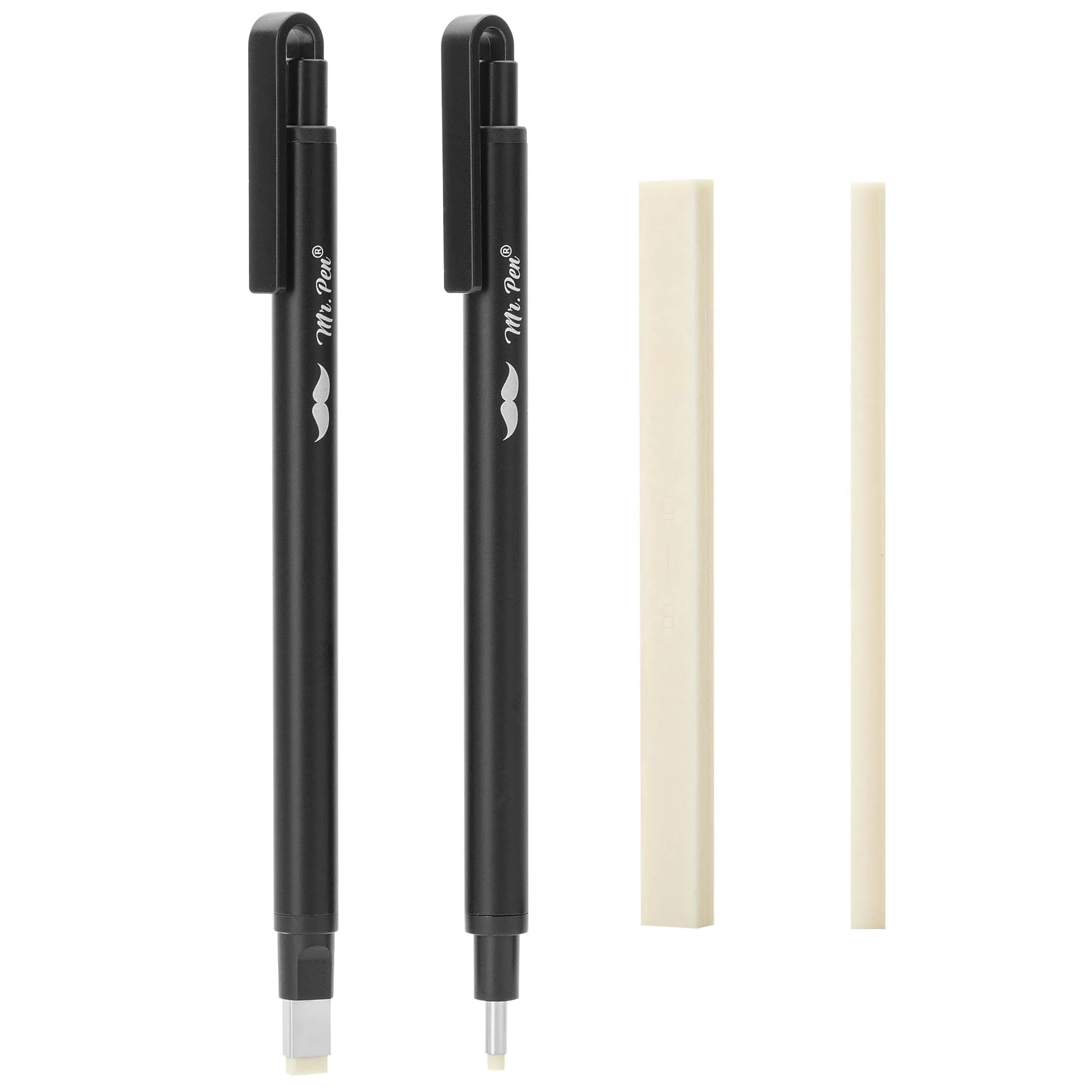 Mr. Pen- Pen Style Eraser, 2 Pack, Square & Round Tip, Eraser Pen, Pencil Erasers ...