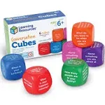 Learning Resources Conversation Cubes - Teacher and Therapist Supplies, Conversation Starters for Kids