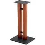 Monolith Speaker Stands - 50lbs Capacity, Adjustable Spikes, Sturdy Construction, Ideal for Home Theater Speakers, 24 inch, Cherry