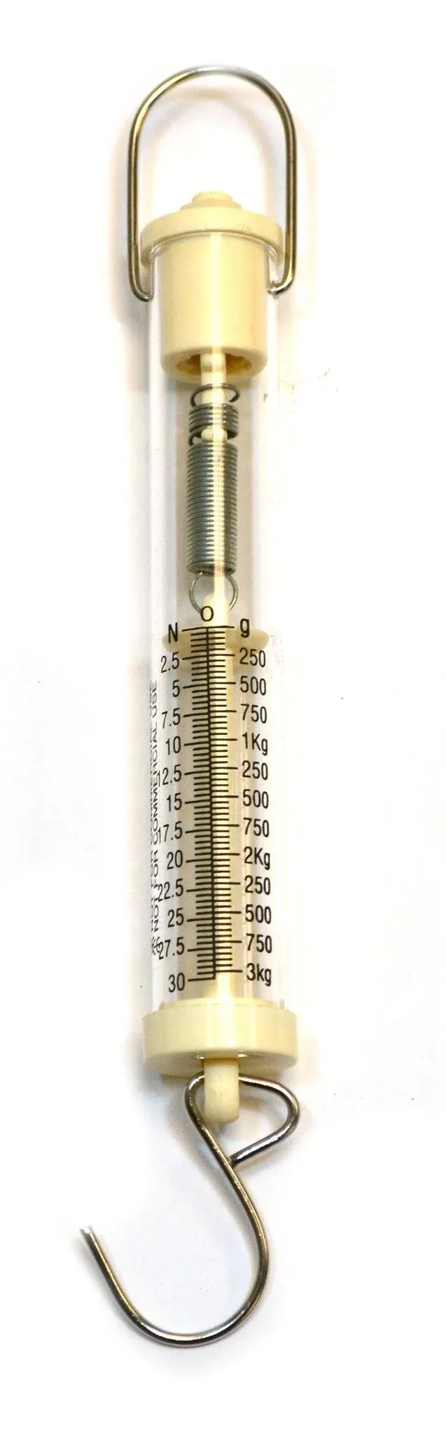 Eisco Labs Newton Force Meter Spring Scale - Max Capacity 50N, 5kg, Dual Scale ...