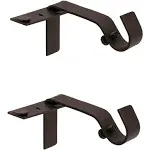 Kenney Fast Fit 5/8&#034; No Measure Curtain Rod Brackets, Oil Rubbed Bronze