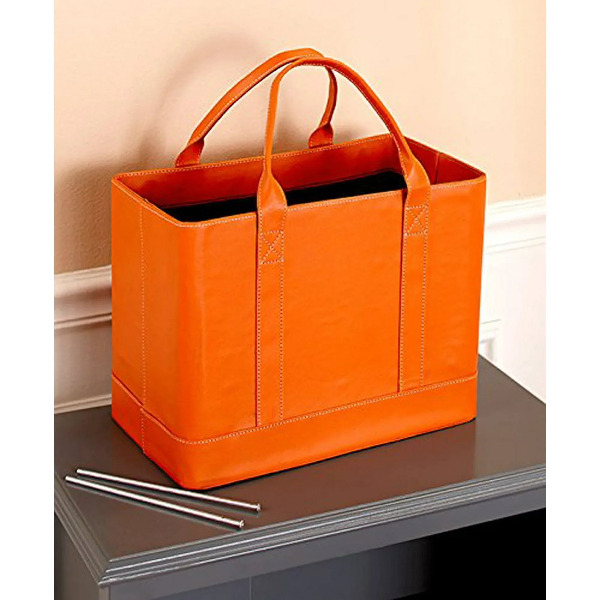 Chic File Organizers, Orange, with A 6" Strap Drop