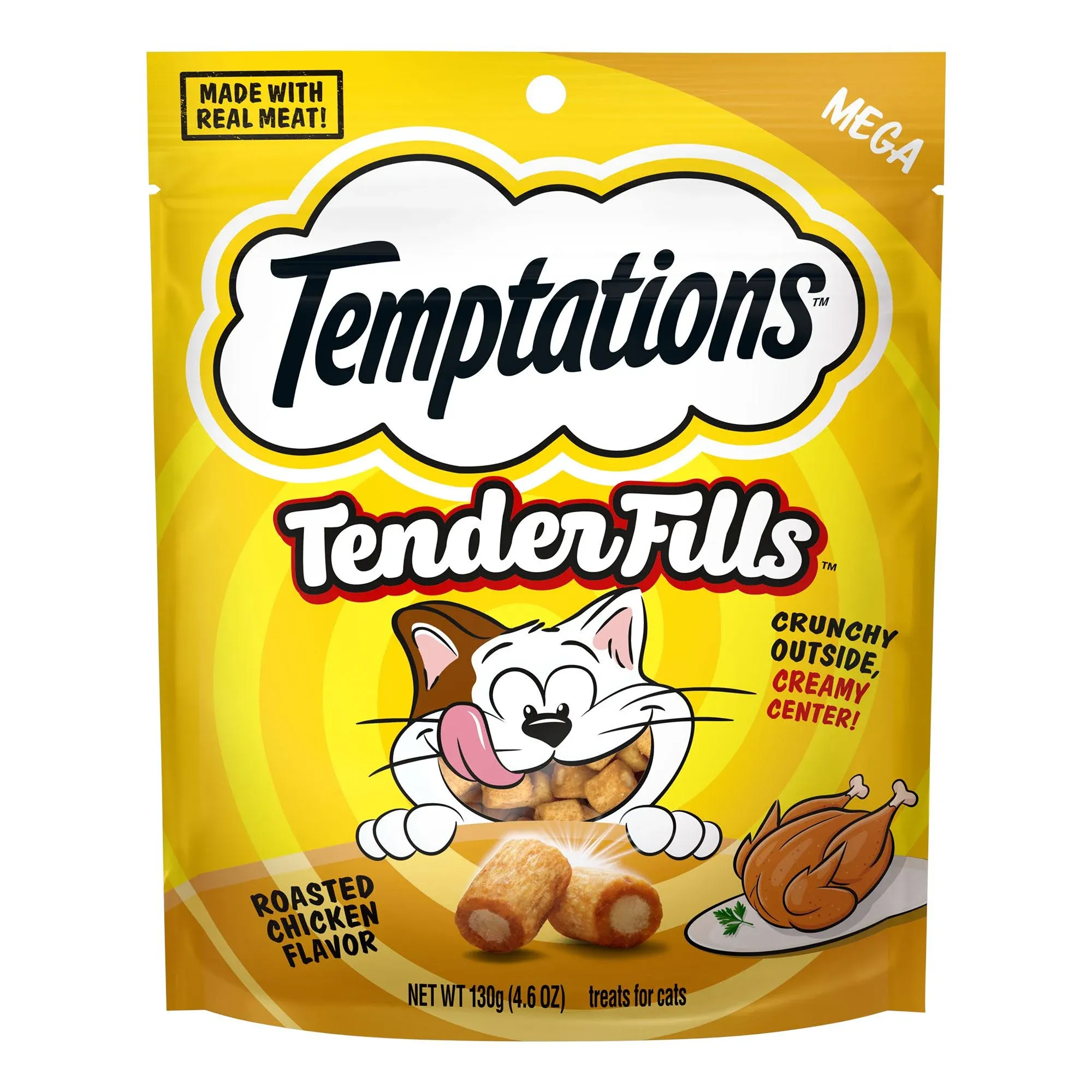 Temptations Tender Fills Cat Treats Roasted Chicken Flavor 4.6 oz