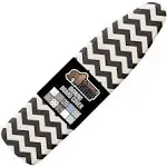 Gorilla Grip Scorch Resistant Ironing Board Cover, Silicone Coating, Hook and Loop Fastener Strap, Chevron Black Linen, Size: Standard