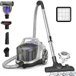 Aspiron Canister Vacuum Cleaner, 1200W Lightweight Bagless Vacuum Cleaner, 3.7qt Capacity