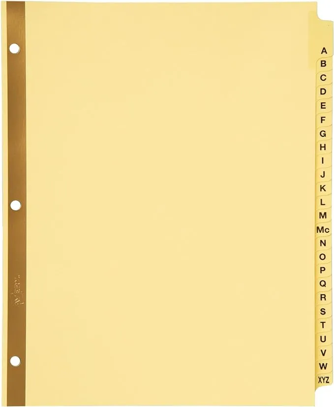 Avery Preprinted Dividers with A-Z Tabs, 25-Tabs, 1 Set (11306)