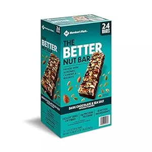 Member's Mark The Better Nut Bar, Dark Chocolate & Sea Salt, 1.4 Oz (24 Count)