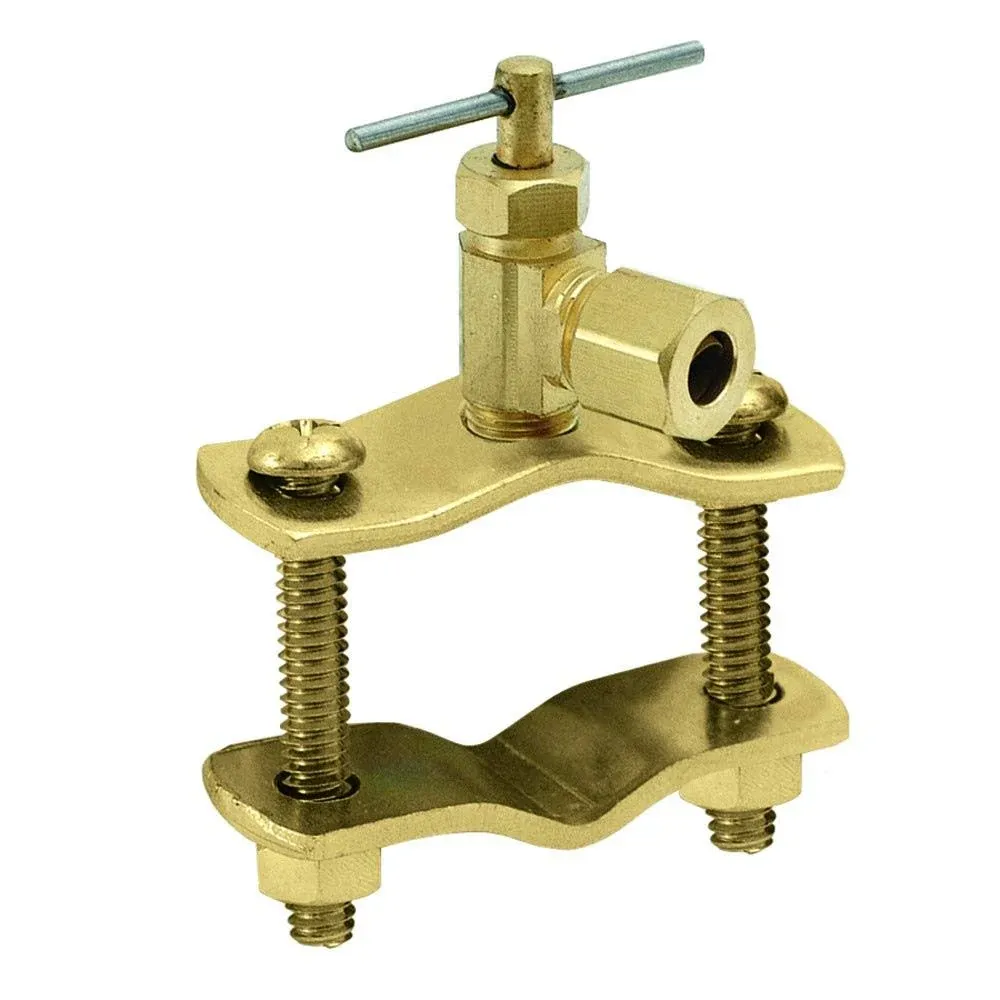 Ez-flo 1/4 inch (OD) Self Tapping Saddle Valve, Brass, 65801lf