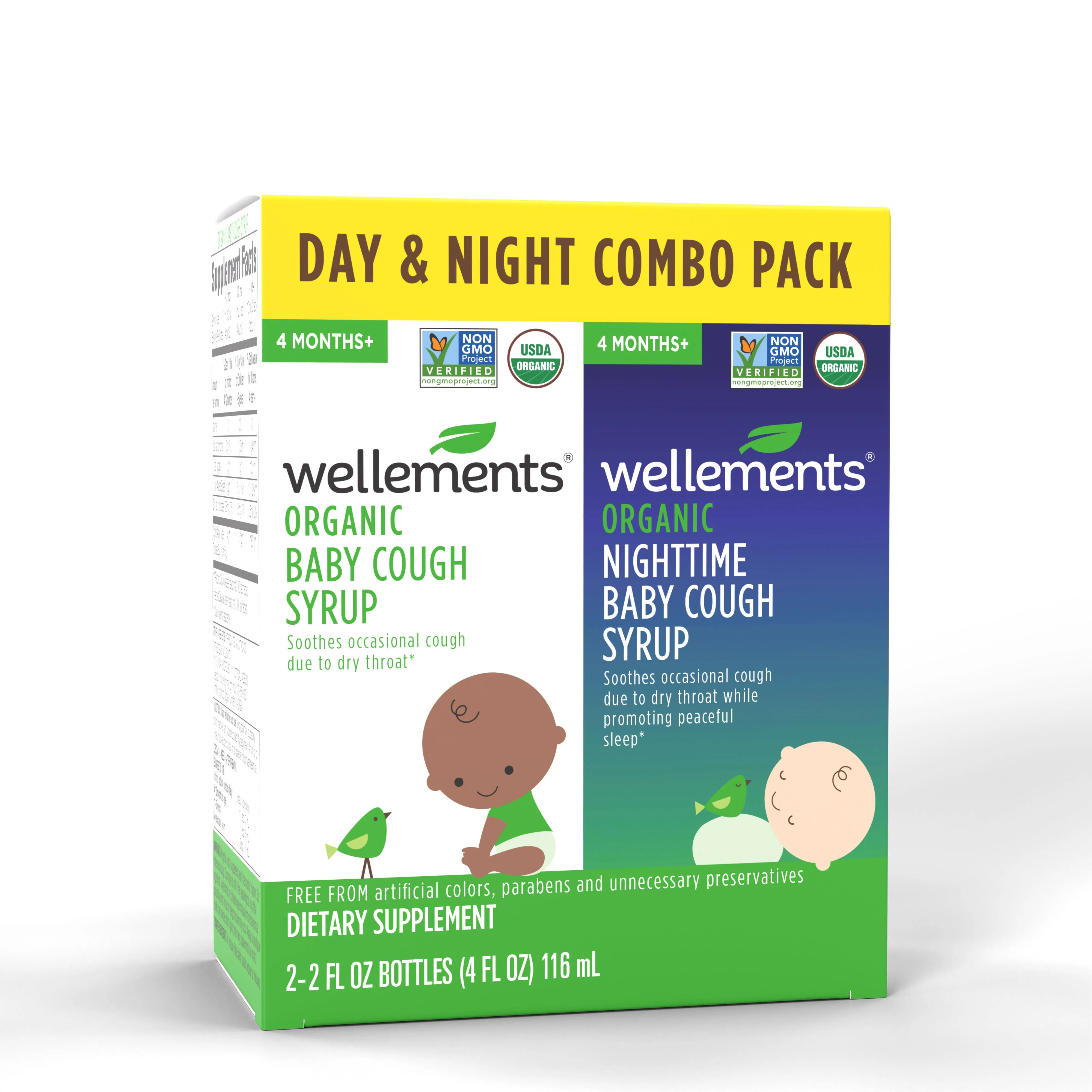 Wellements Organic Baby Cough Syrup Day & Night Combo Pack