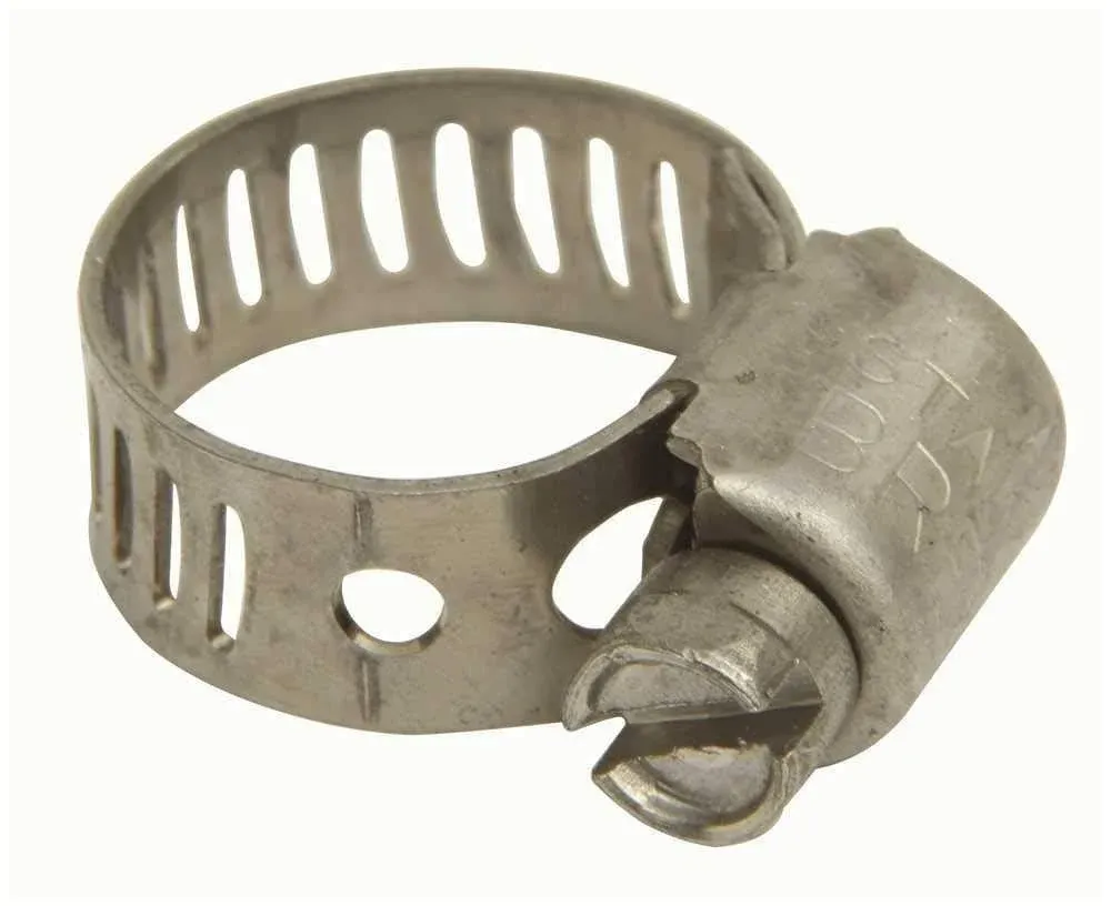 BREEZE CLAMP 63020 Breeze Marine Grade Hose Clamp, Stainless Steel, 13/16" To 1-3/4", Pack Of 10-2490118