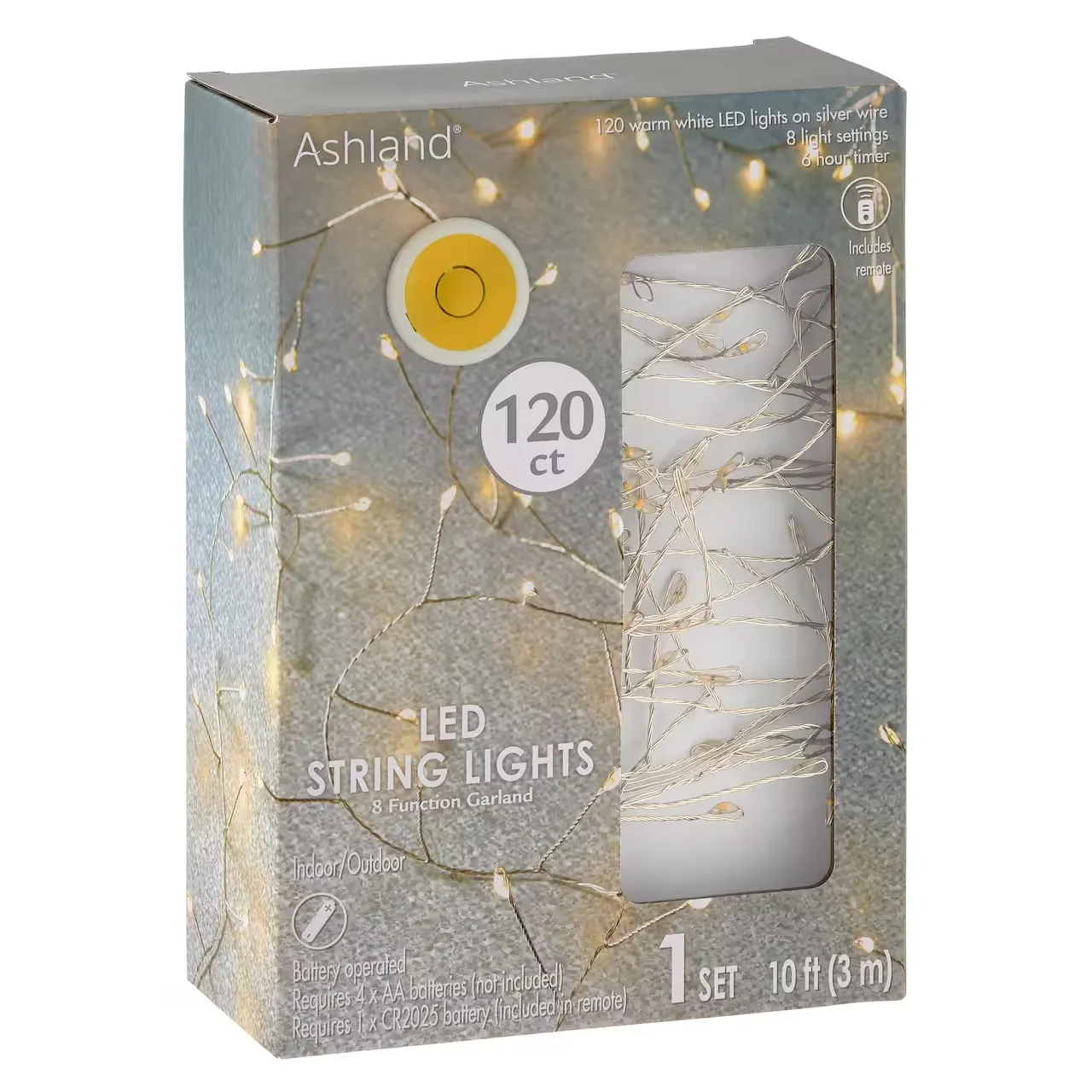 120ct. Warm White LED String Lights Garland by Ashland®