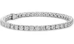 NEW Cate &amp; Chloe Olivia 18k White Gold Plated Bracelet w/Cubic Zirconia 7.5&#034;