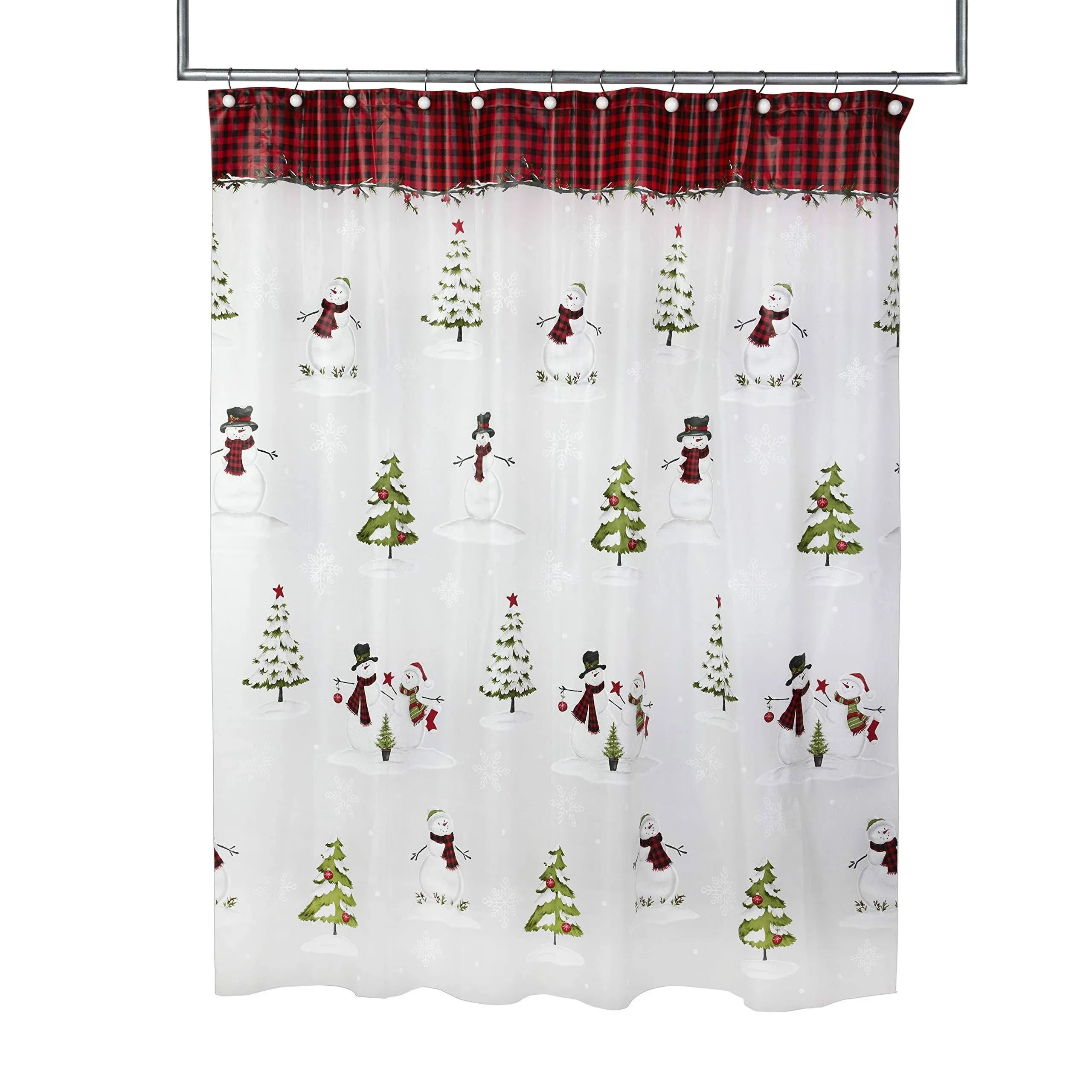 SKL Home Woodland Winter Shower Curtain - Red