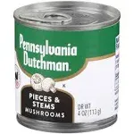 Pennsylvania Dutchman Mushrooms Stems and Pieces, 4 oz