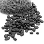 Royal Imports 5LBS River Rocks Decorative Ornamental Pebbles, Garden Landscaping Stones, Natural Gravel Filler for Plants, Vases, Succulents, Home Decor, Arts, Crafting, Animal Habitat - Small Black