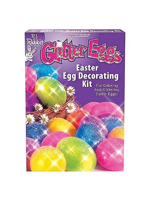 Fun World BB1754C Glitter Eggs Easter Egg Decorating Kit -Each