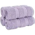 American Soft Linen Luxury 4 Piece Washcloth Set, 100% Cotton Turkish Washcloths, Lilac