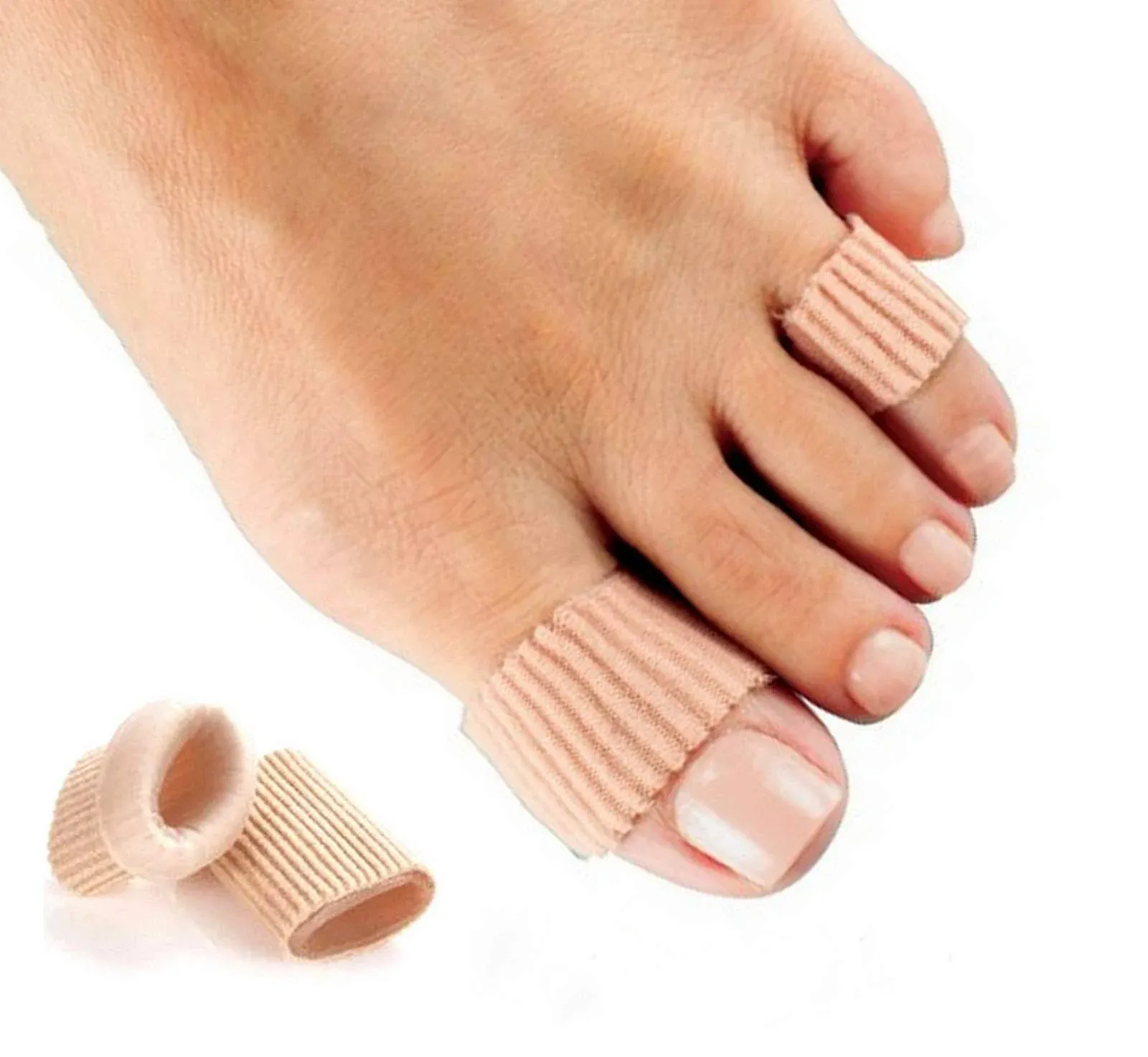 ALAZCO 6pc Toe Protector Gel Cushion Comfort Stretchable Elastic Soft Callus & Corn Wrap