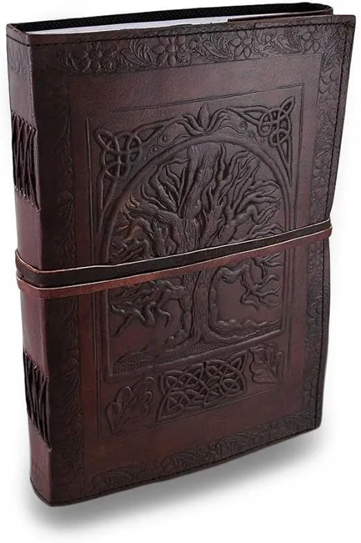 Large Tree of Life Leather Blank Book