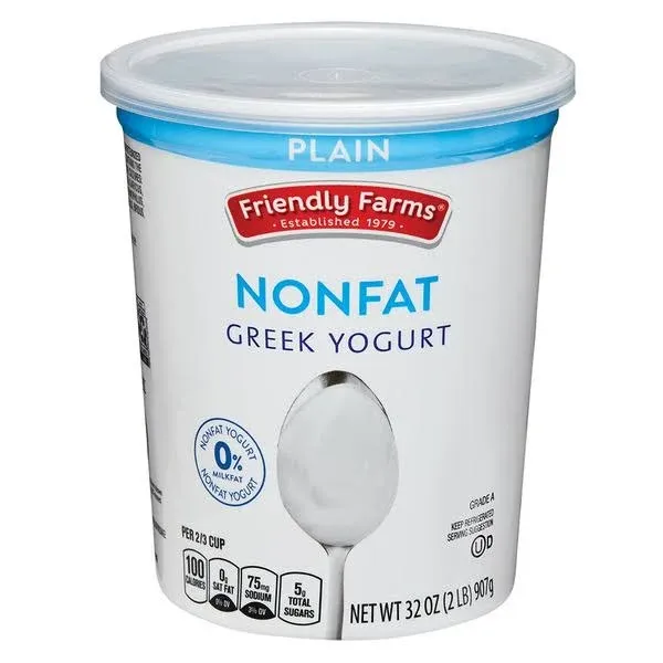 Great Value Greek Plain Nonfat Yogurt