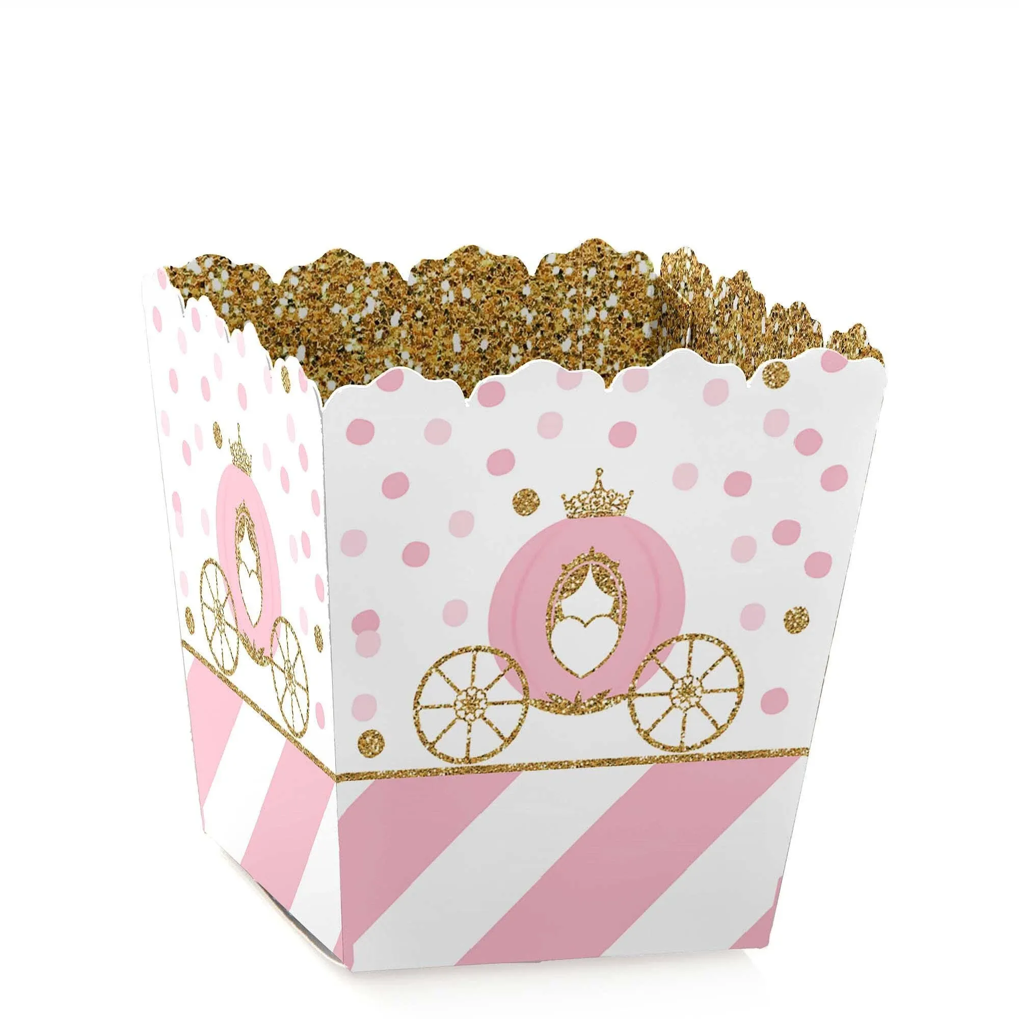 Little Princess Crown - Party Mini Favor Boxes - Pink and Gold Princess Baby ...